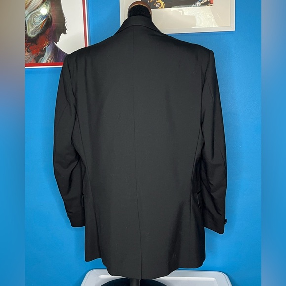 Single button 100% Wool tuxedo jacket made in USA, men’s, see measurements - Picture 2 of 9